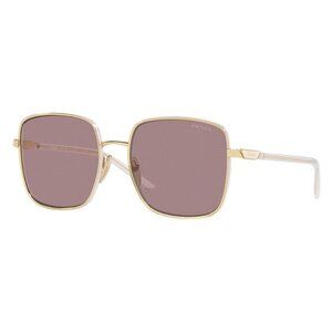 New PRADA Gold Square PR 55YS ZVN06I Sunglasses Women